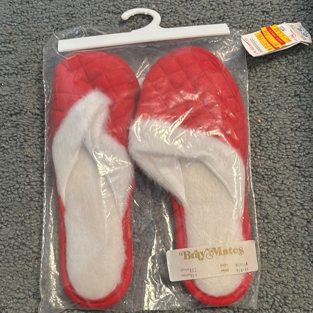Baby Mates Red Quilted Slippers